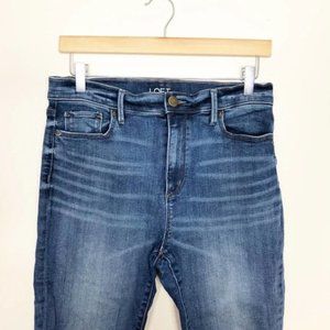 LOFT High Rise Skinny Ankle Jeans Size 8